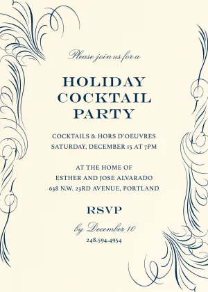 Flourish Holiday Party Invitation