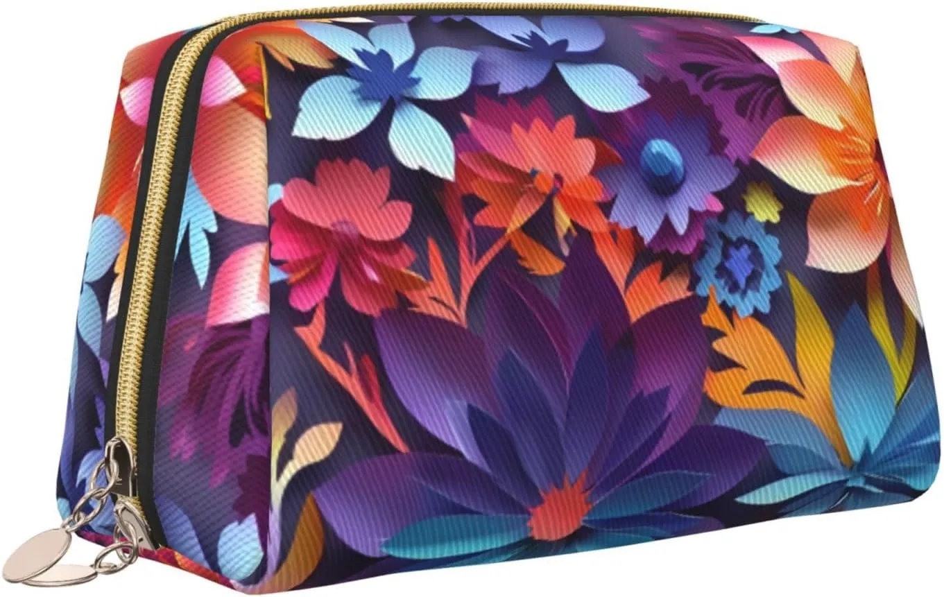 Flower Toiletry Pouch, Travel-Friendly Makeup Organizer For Makeup Brushes, Lipsticks