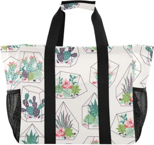 Foldable Grocery Reusable Tote Grocery Bag, Travel Canvas Shoulder Bags, Large Casual Laundry Pool Beach Bag