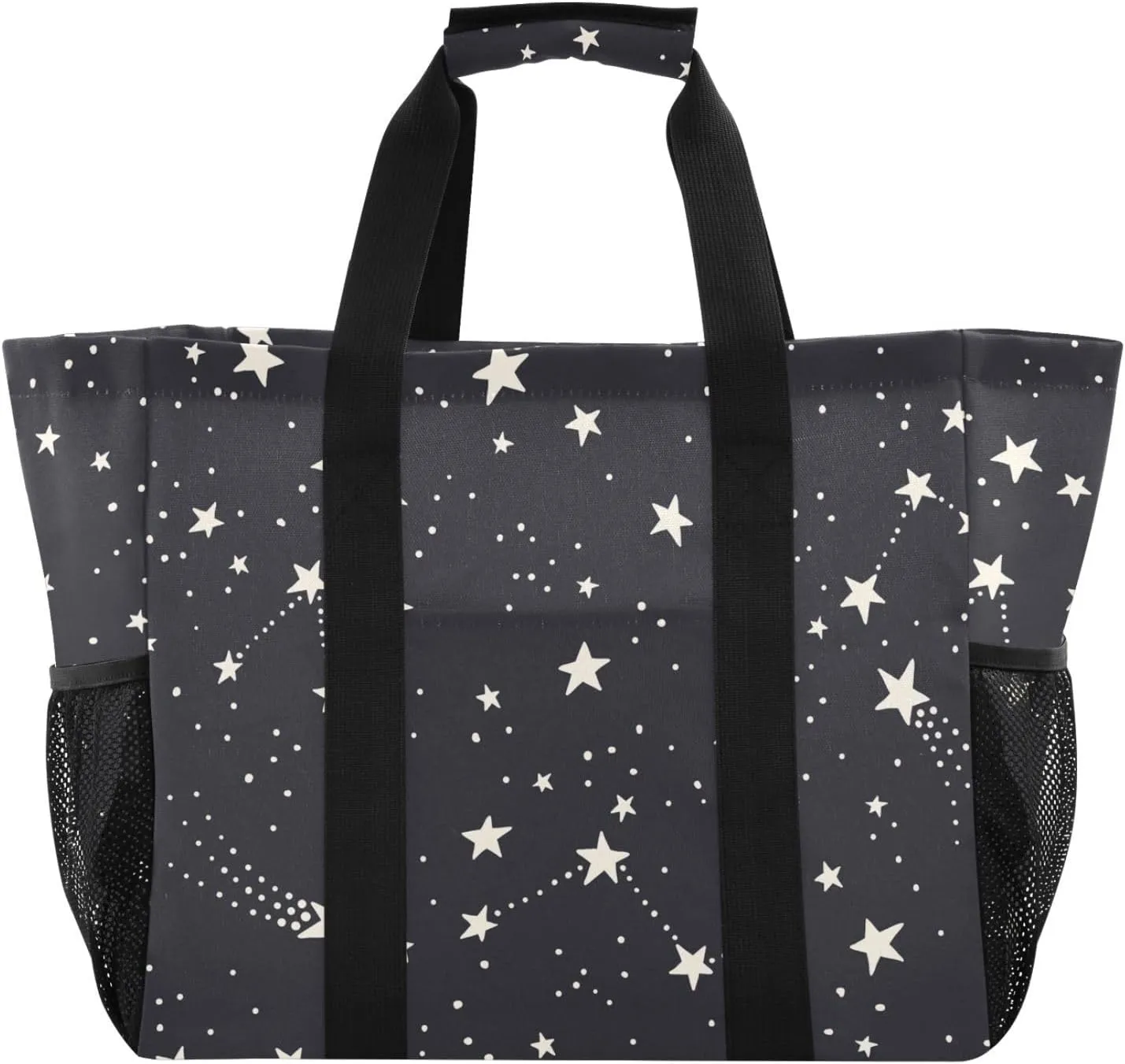 Foldable Grocery Reusable Tote Grocery Bag, Travel Canvas Shoulder Bags, Large Casual Laundry Pool Beach Bag