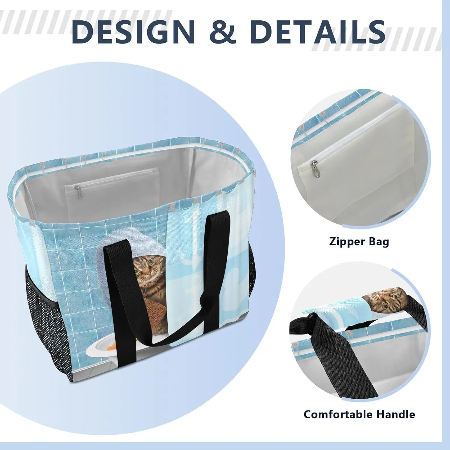 Foldable Grocery Reusable Tote Grocery Bag, Travel Canvas Shoulder Bags, Large Casual Laundry Pool Beach Bag