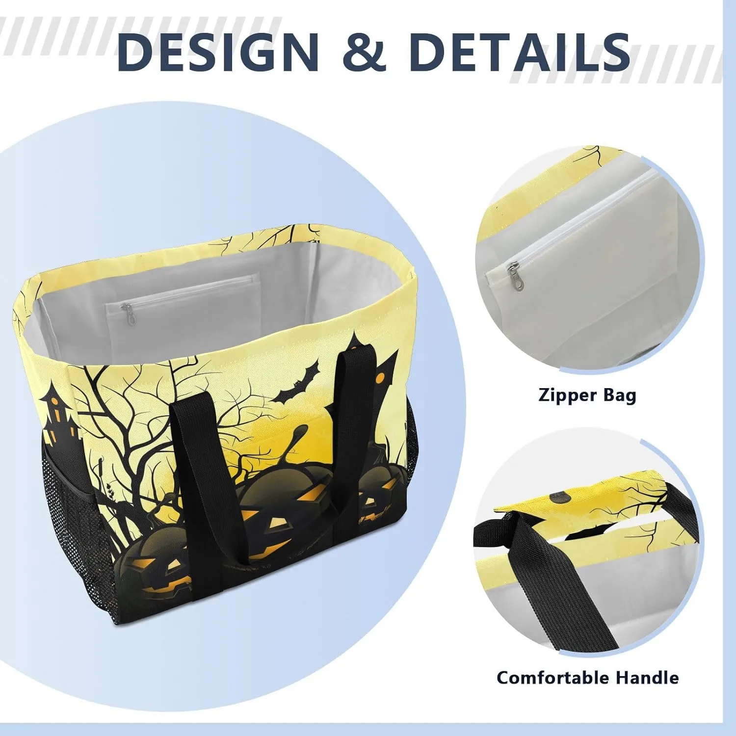 Foldable Grocery Reusable Tote Grocery Bag, Travel Canvas Shoulder Bags, Large Casual Laundry Pool Beach Bag