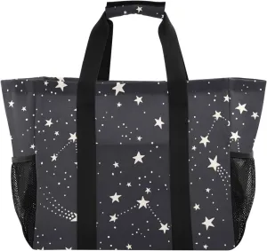 Foldable Grocery Reusable Tote Grocery Bag, Travel Canvas Shoulder Bags, Large Casual Laundry Pool Beach Bag