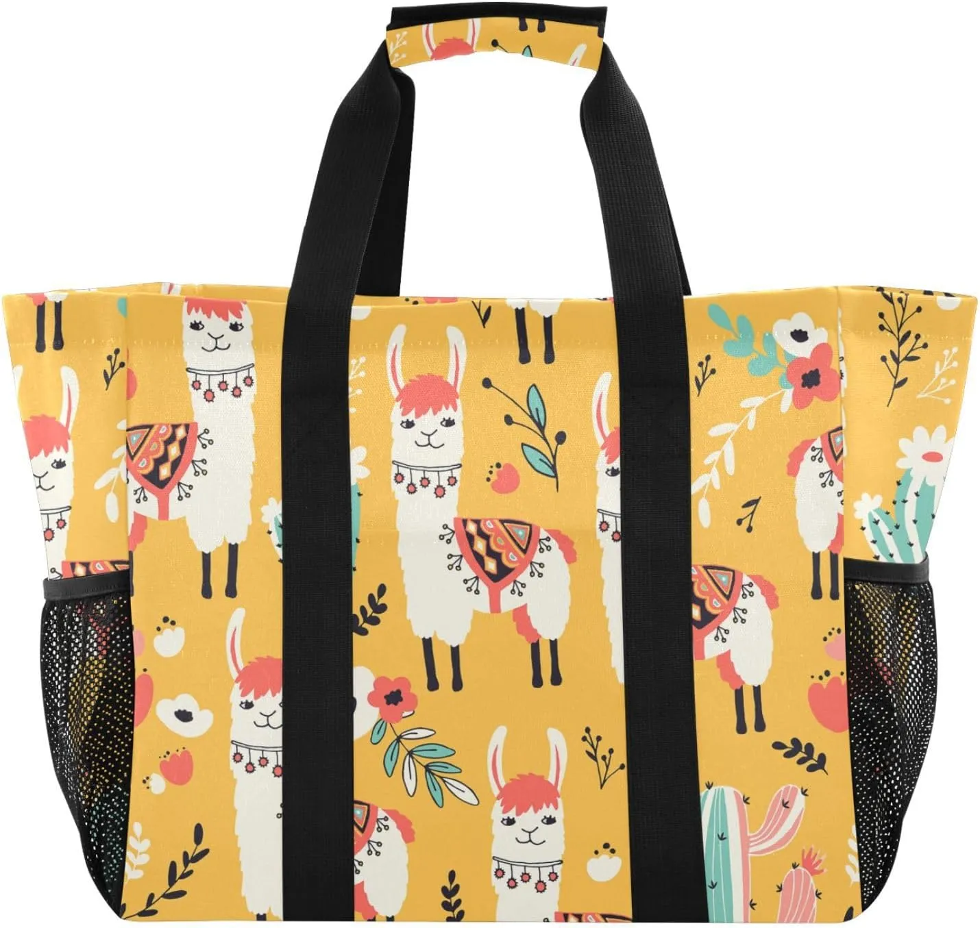 Foldable Grocery Reusable Tote Grocery Bag, Travel Canvas Shoulder Bags, Large Casual Laundry Pool Beach Bag