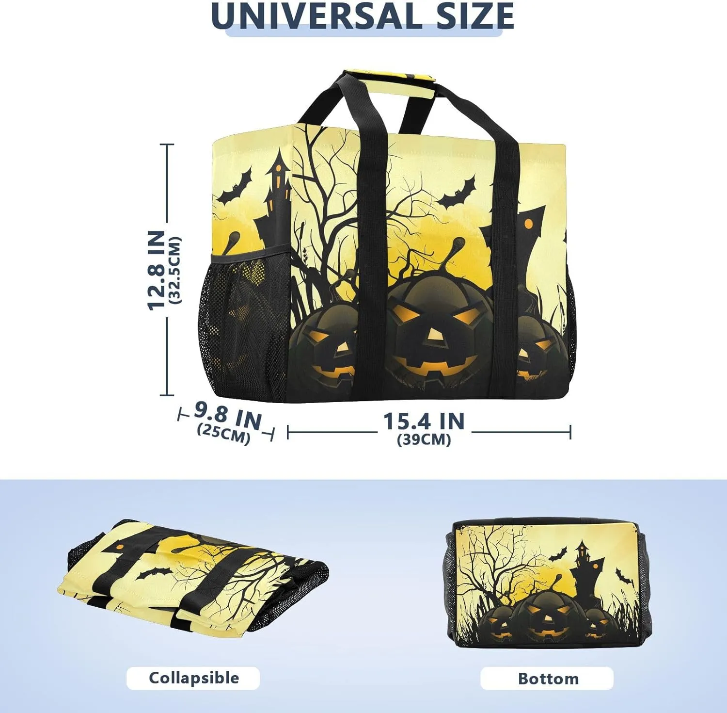 Foldable Grocery Reusable Tote Grocery Bag, Travel Canvas Shoulder Bags, Large Casual Laundry Pool Beach Bag