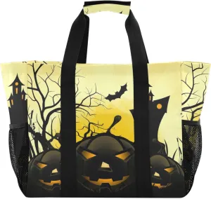 Foldable Grocery Reusable Tote Grocery Bag, Travel Canvas Shoulder Bags, Large Casual Laundry Pool Beach Bag
