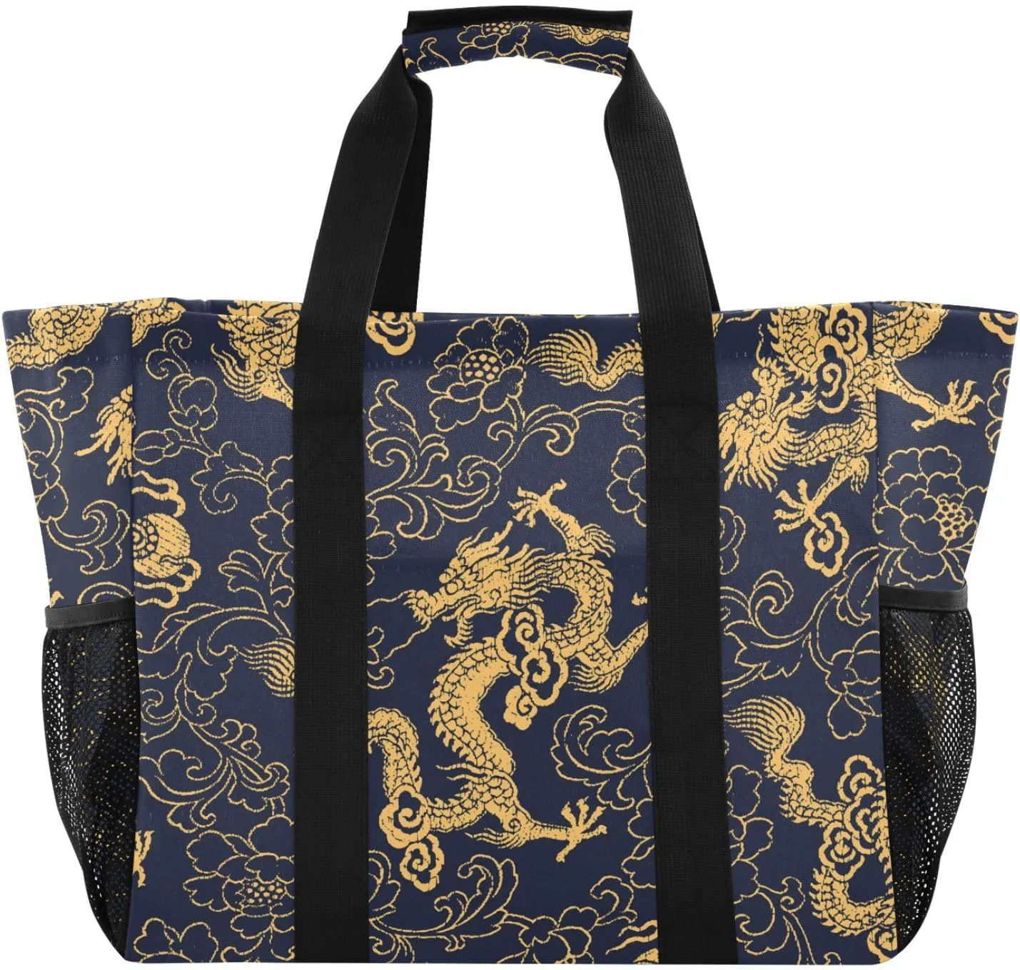 Foldable Grocery Reusable Tote Grocery Bag, Travel Canvas Shoulder Bags, Large Casual Laundry Pool Beach Bag