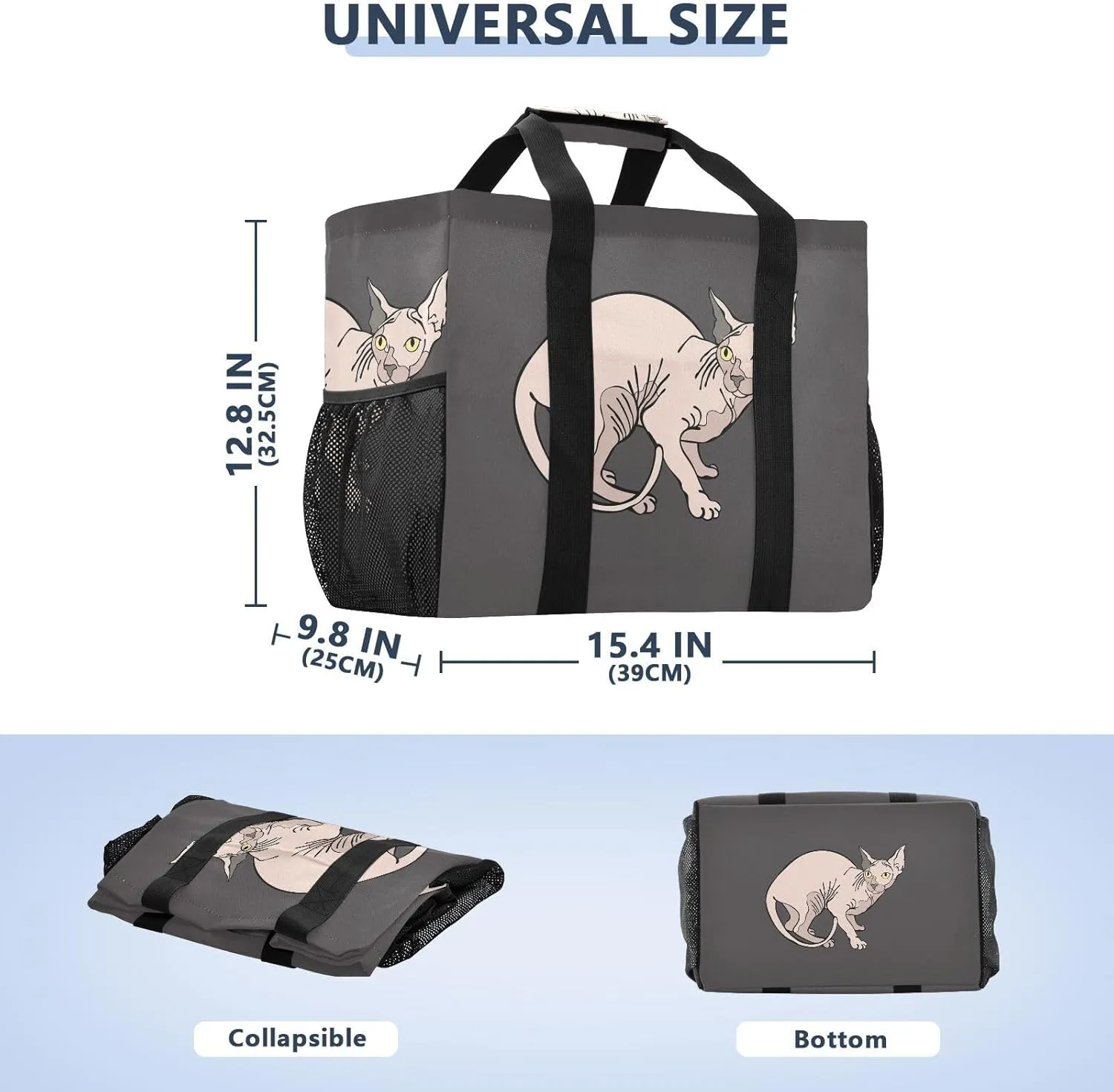 Foldable Grocery Reusable Tote Grocery Bag, Travel Canvas Shoulder Bags, Large Casual Laundry Pool Beach Bag