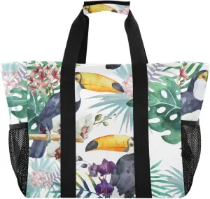 Foldable Grocery Reusable Tote Grocery Bag, Travel Canvas Shoulder Bags, Large Casual Laundry Pool Beach Bag