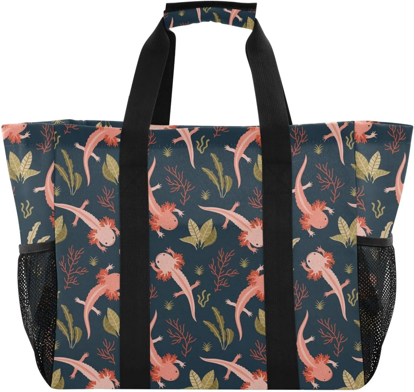 Foldable Grocery Reusable Tote Grocery Bag, Travel Canvas Shoulder Bags, Large Casual Laundry Pool Beach Bag