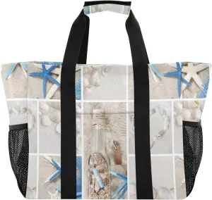Foldable Grocery Reusable Tote Grocery Bag, Travel Canvas Shoulder Bags, Large Casual Laundry Pool Beach Bag