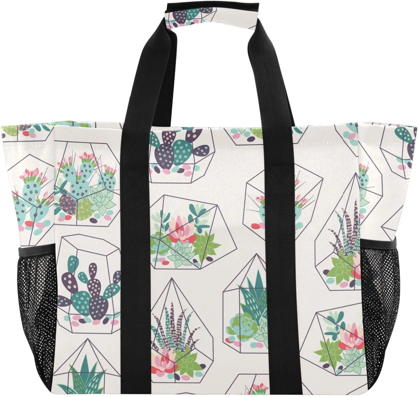 Foldable Grocery Reusable Tote Grocery Bag, Travel Canvas Shoulder Bags, Large Casual Laundry Pool Beach Bag