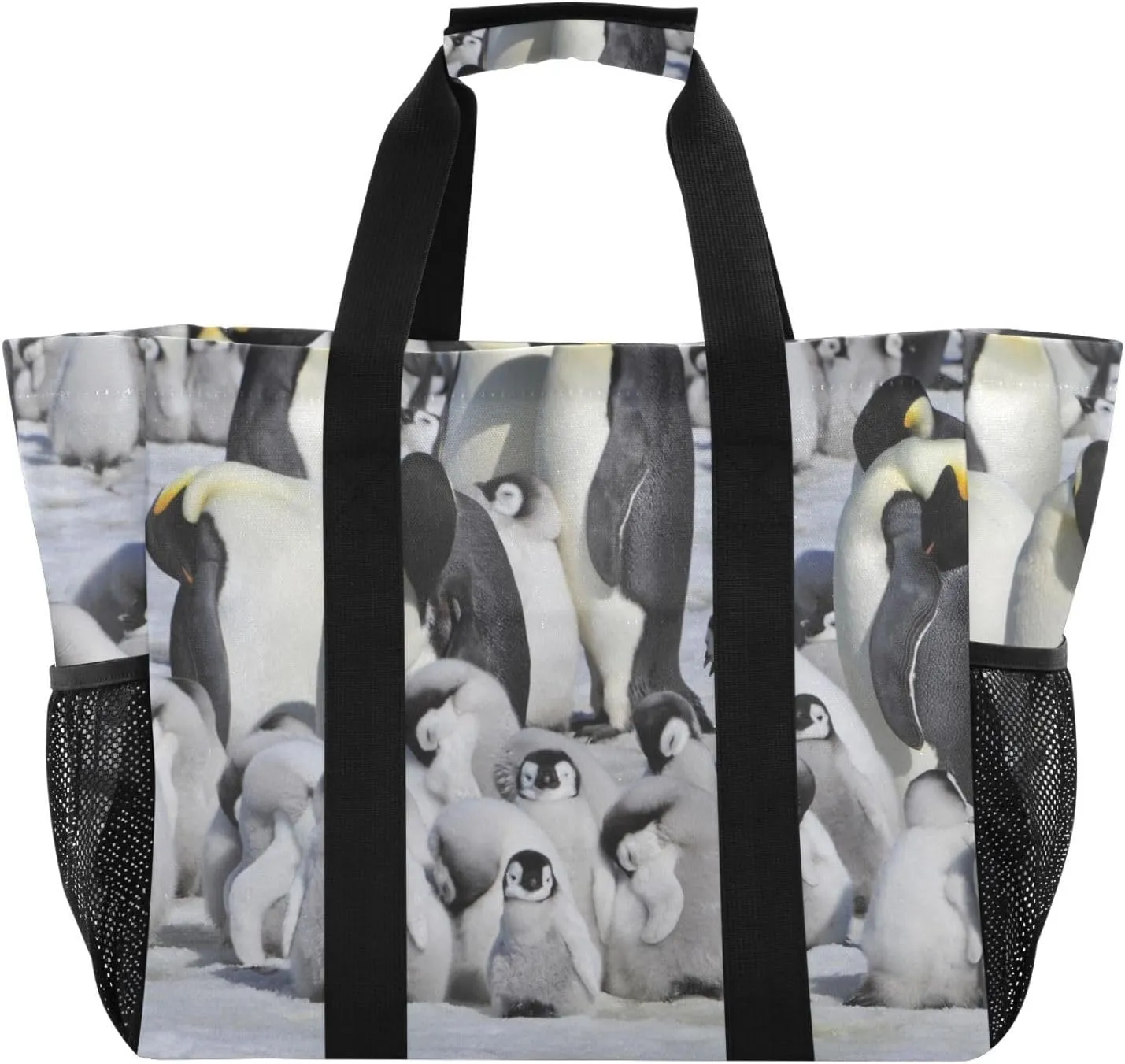 Foldable Grocery Reusable Tote Grocery Bag, Travel Canvas Shoulder Bags, Large Casual Laundry Pool Beach Bag