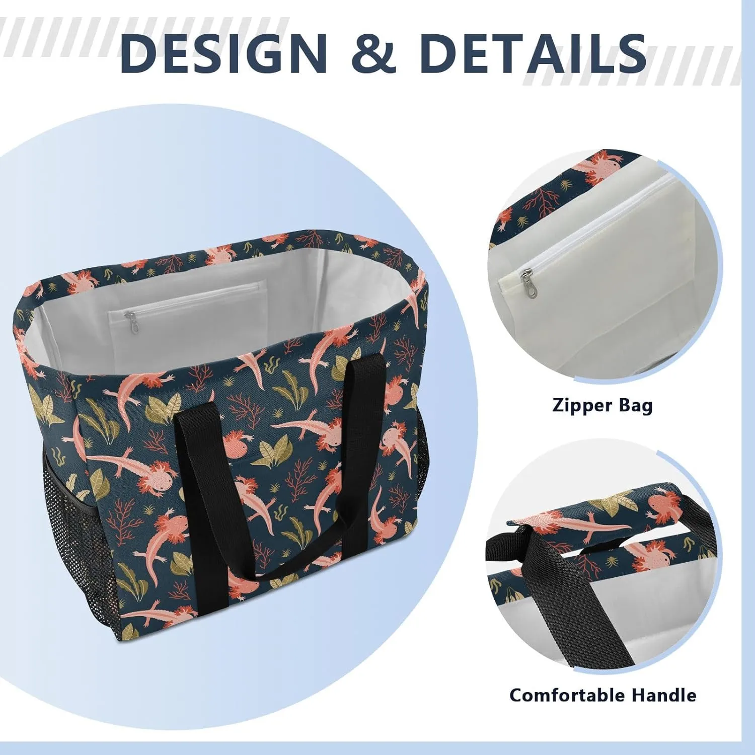 Foldable Grocery Reusable Tote Grocery Bag, Travel Canvas Shoulder Bags, Large Casual Laundry Pool Beach Bag