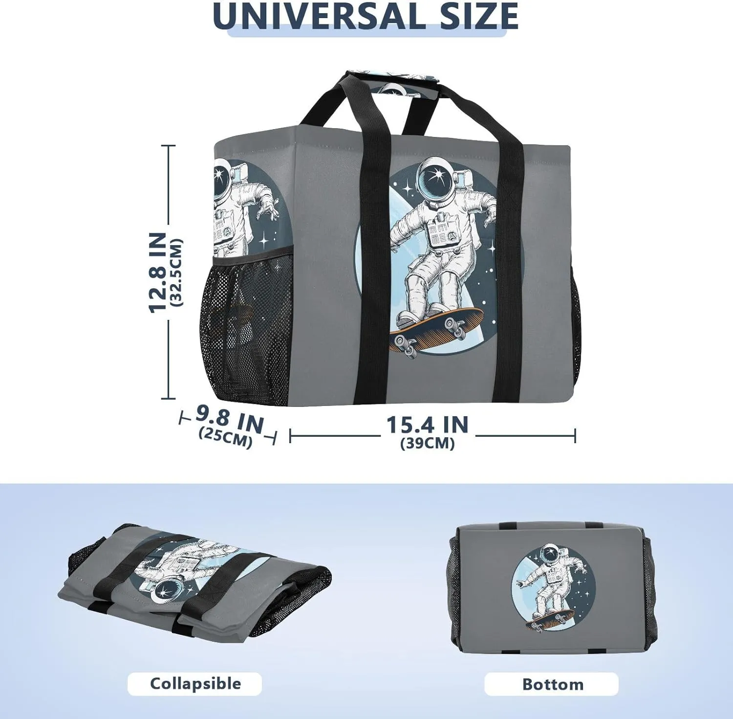 Foldable Grocery Reusable Tote Grocery Bag, Travel Canvas Shoulder Bags, Large Casual Laundry Pool Beach Bag