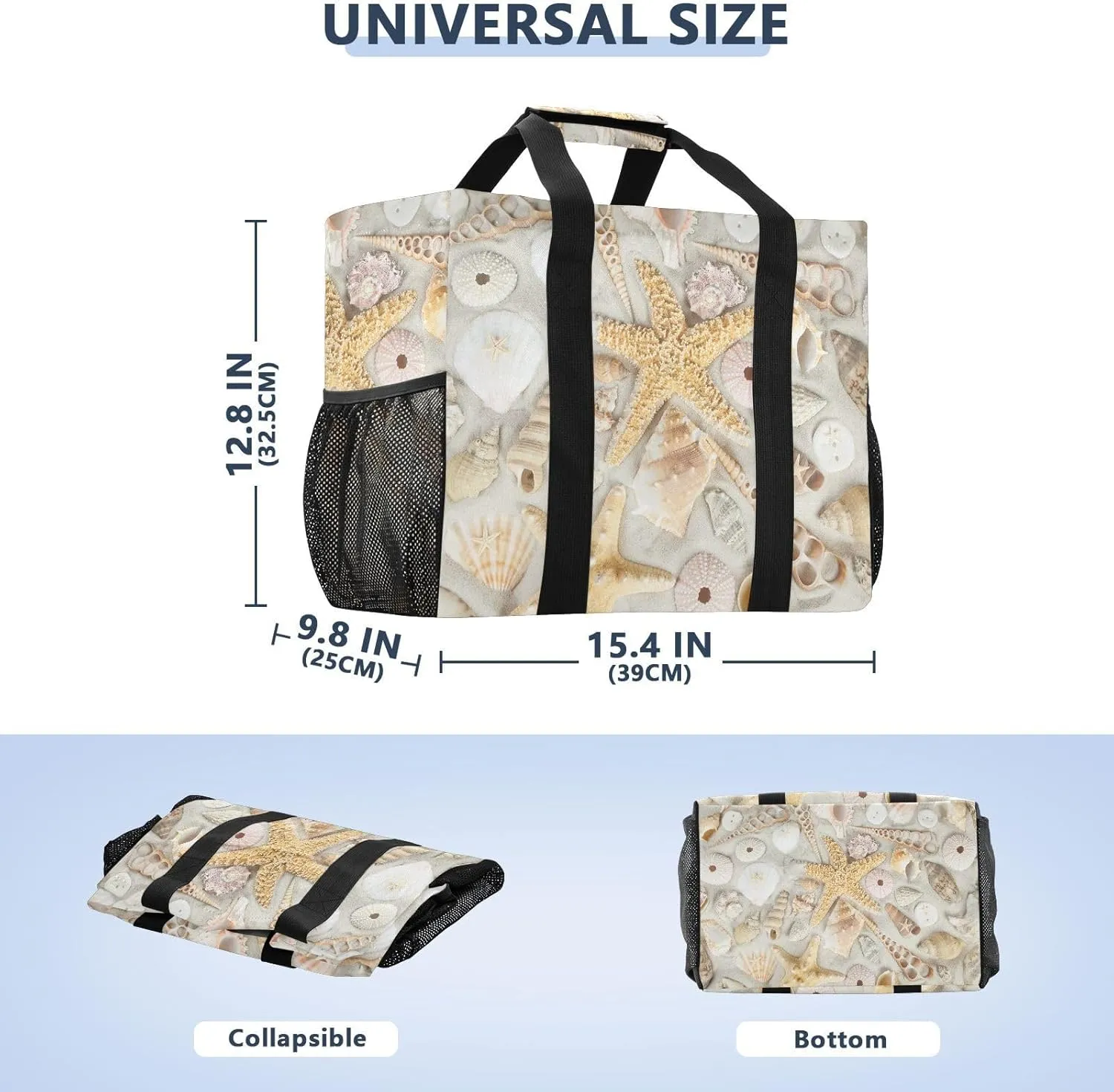 Foldable Grocery Reusable Tote Grocery Bag, Travel Canvas Shoulder Bags, Large Casual Laundry Pool Beach Bag