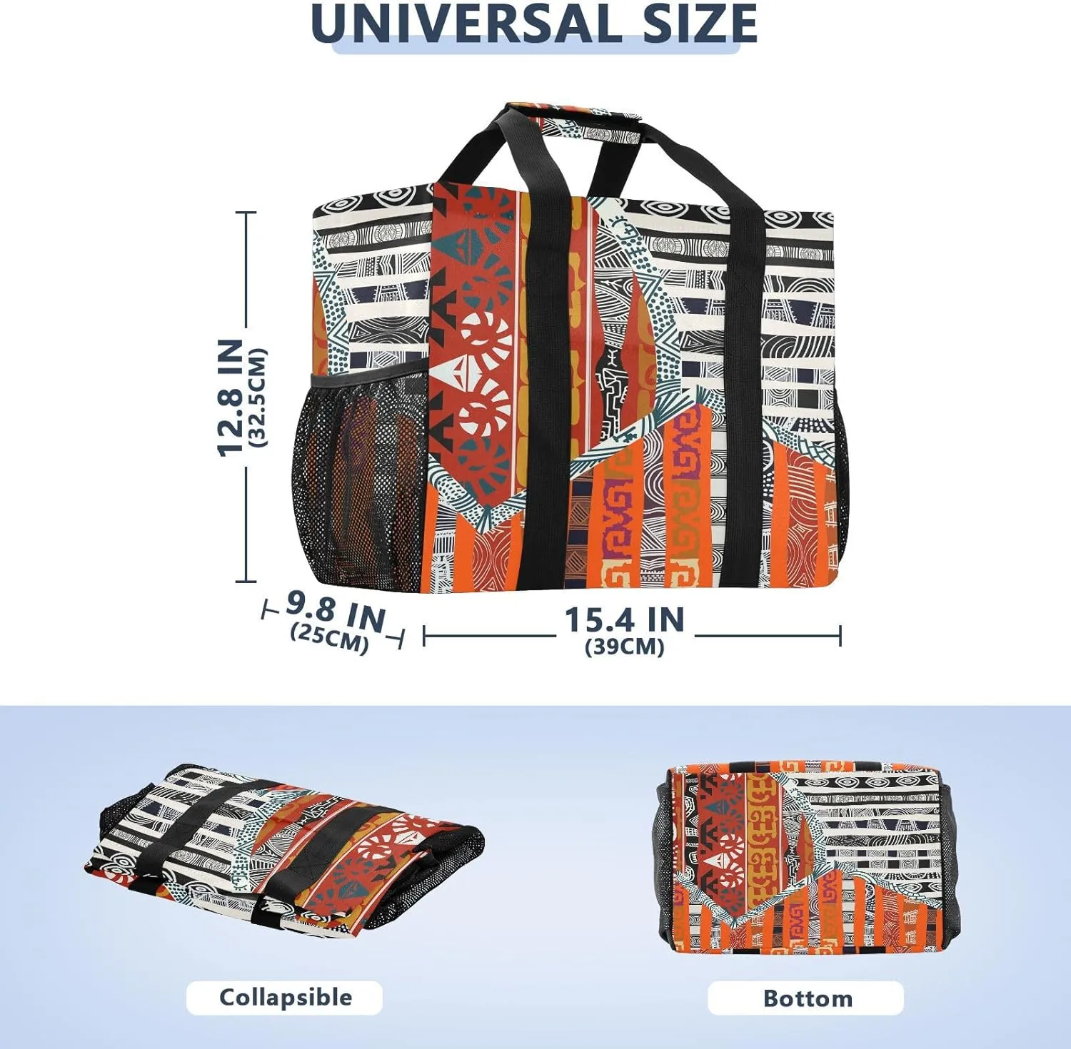 Foldable Grocery Reusable Tote Grocery Bag, Travel Canvas Shoulder Bags, Large Casual Laundry Pool Beach Bag