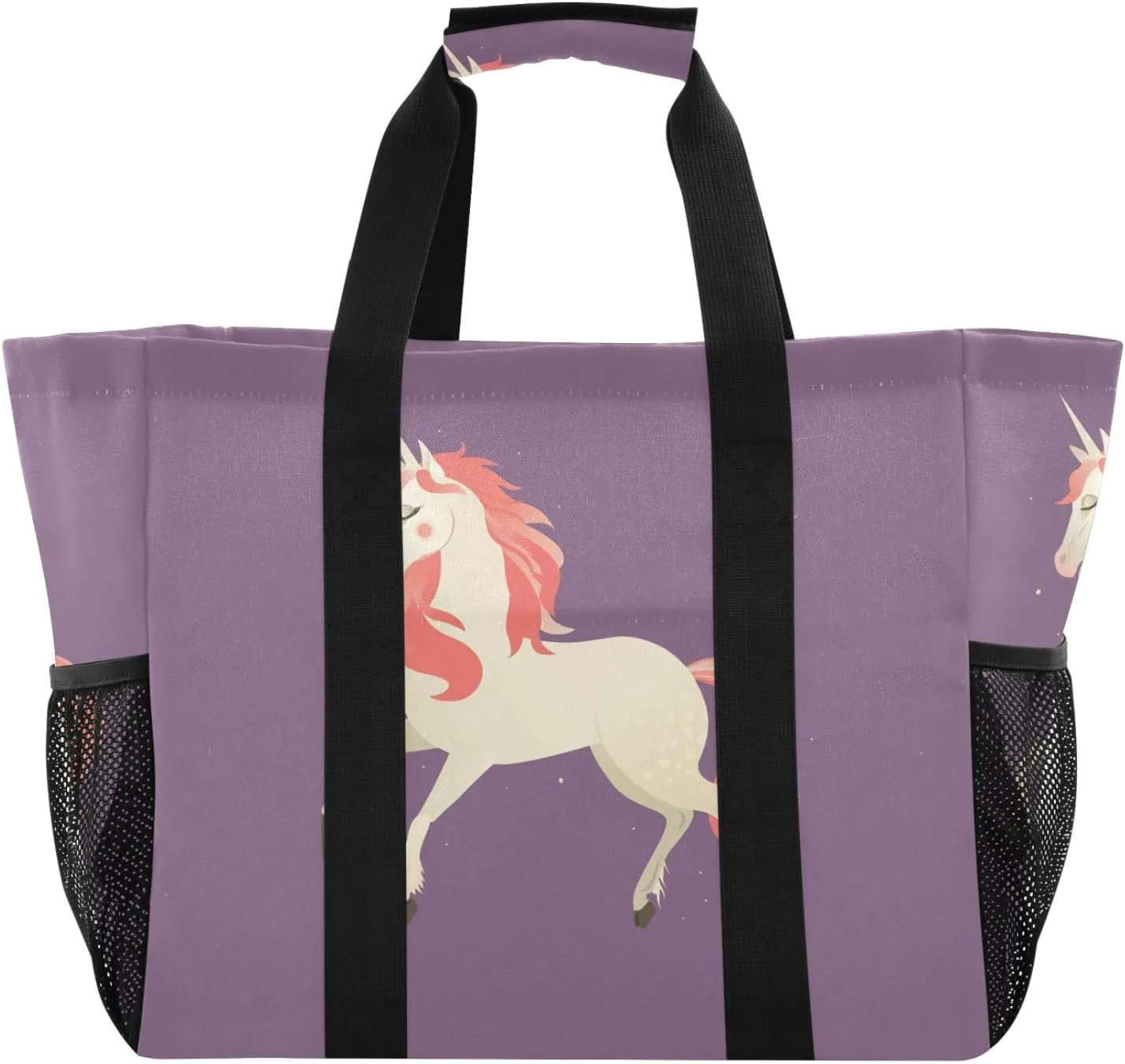 Foldable Grocery Reusable Tote Grocery Bag, Travel Canvas Shoulder Bags, Large Casual Laundry Pool Beach Bag