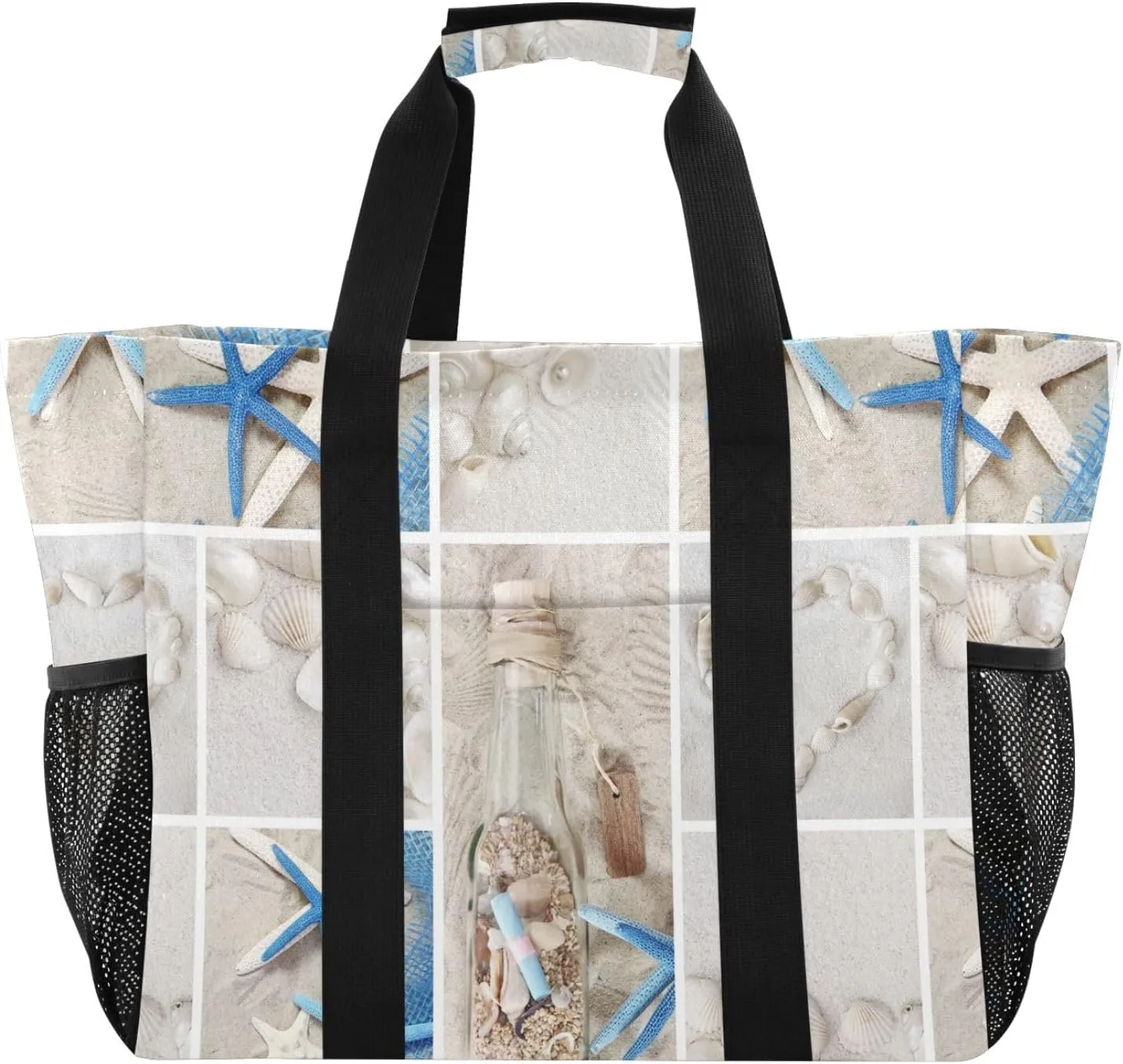 Foldable Grocery Reusable Tote Grocery Bag, Travel Canvas Shoulder Bags, Large Casual Laundry Pool Beach Bag