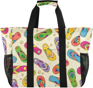 Foldable Grocery Reusable Tote Grocery Bag, Travel Canvas Shoulder Bags, Large Casual Laundry Pool Beach Bag