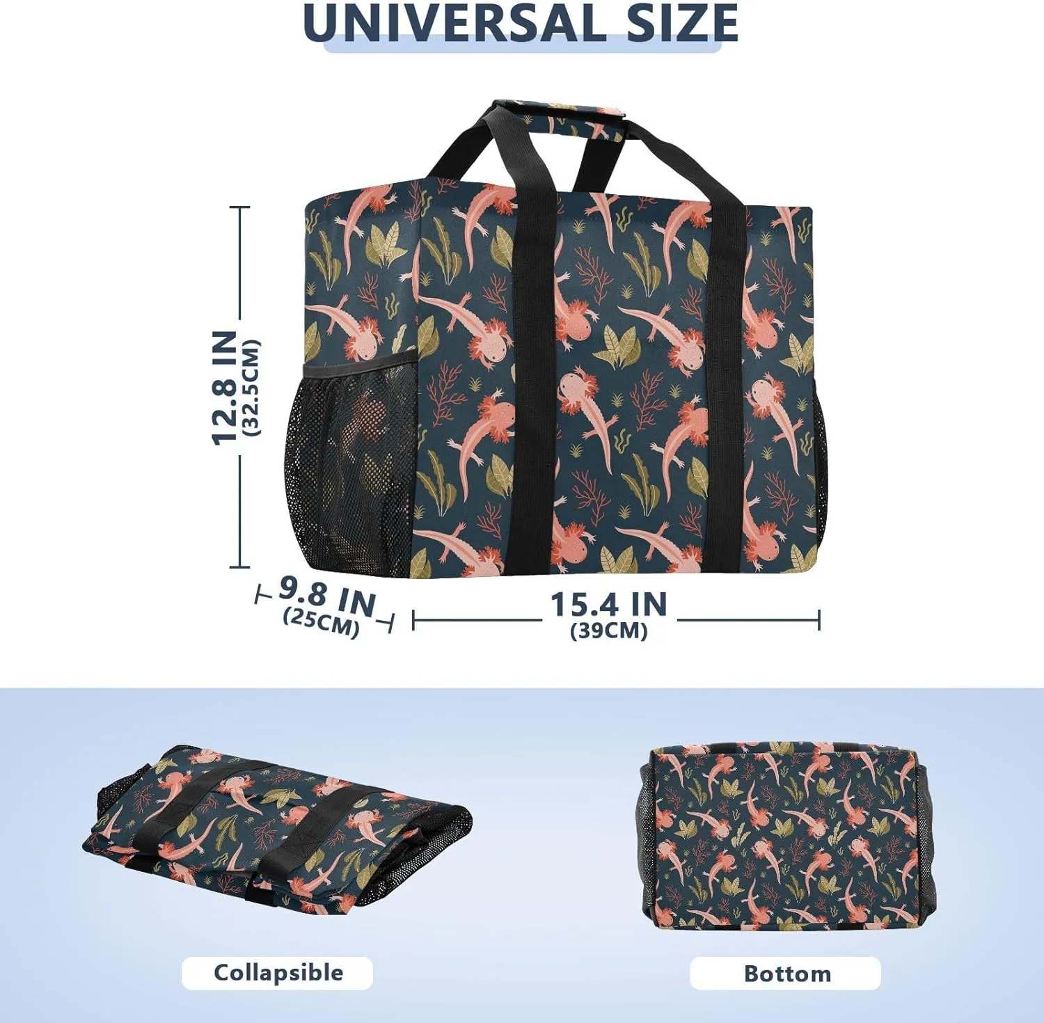 Foldable Grocery Reusable Tote Grocery Bag, Travel Canvas Shoulder Bags, Large Casual Laundry Pool Beach Bag