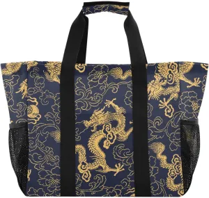 Foldable Grocery Reusable Tote Grocery Bag, Travel Canvas Shoulder Bags, Large Casual Laundry Pool Beach Bag