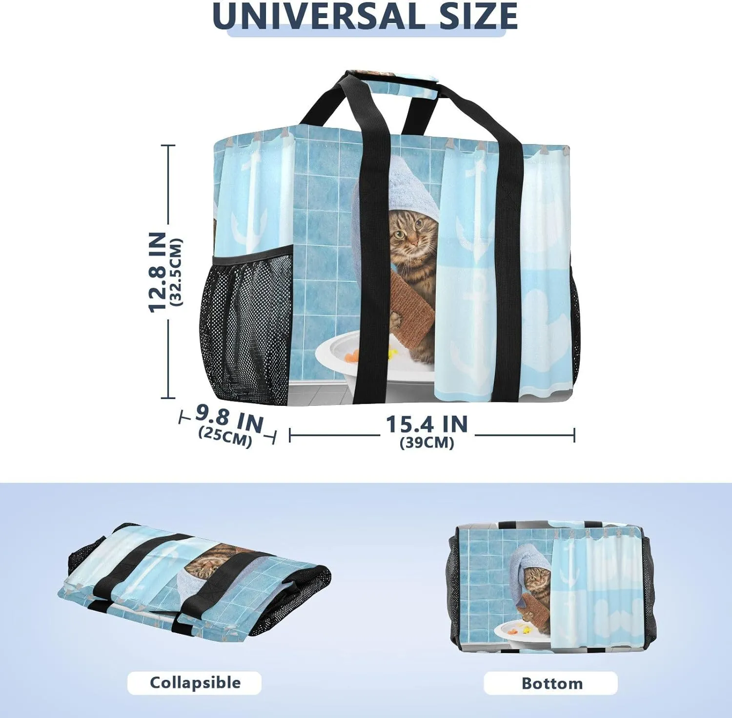 Foldable Grocery Reusable Tote Grocery Bag, Travel Canvas Shoulder Bags, Large Casual Laundry Pool Beach Bag
