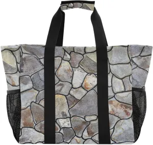 Foldable Grocery Reusable Tote Grocery Bag, Travel Canvas Shoulder Bags, Large Casual Laundry Pool Beach Bag