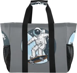 Foldable Grocery Reusable Tote Grocery Bag, Travel Canvas Shoulder Bags, Large Casual Laundry Pool Beach Bag