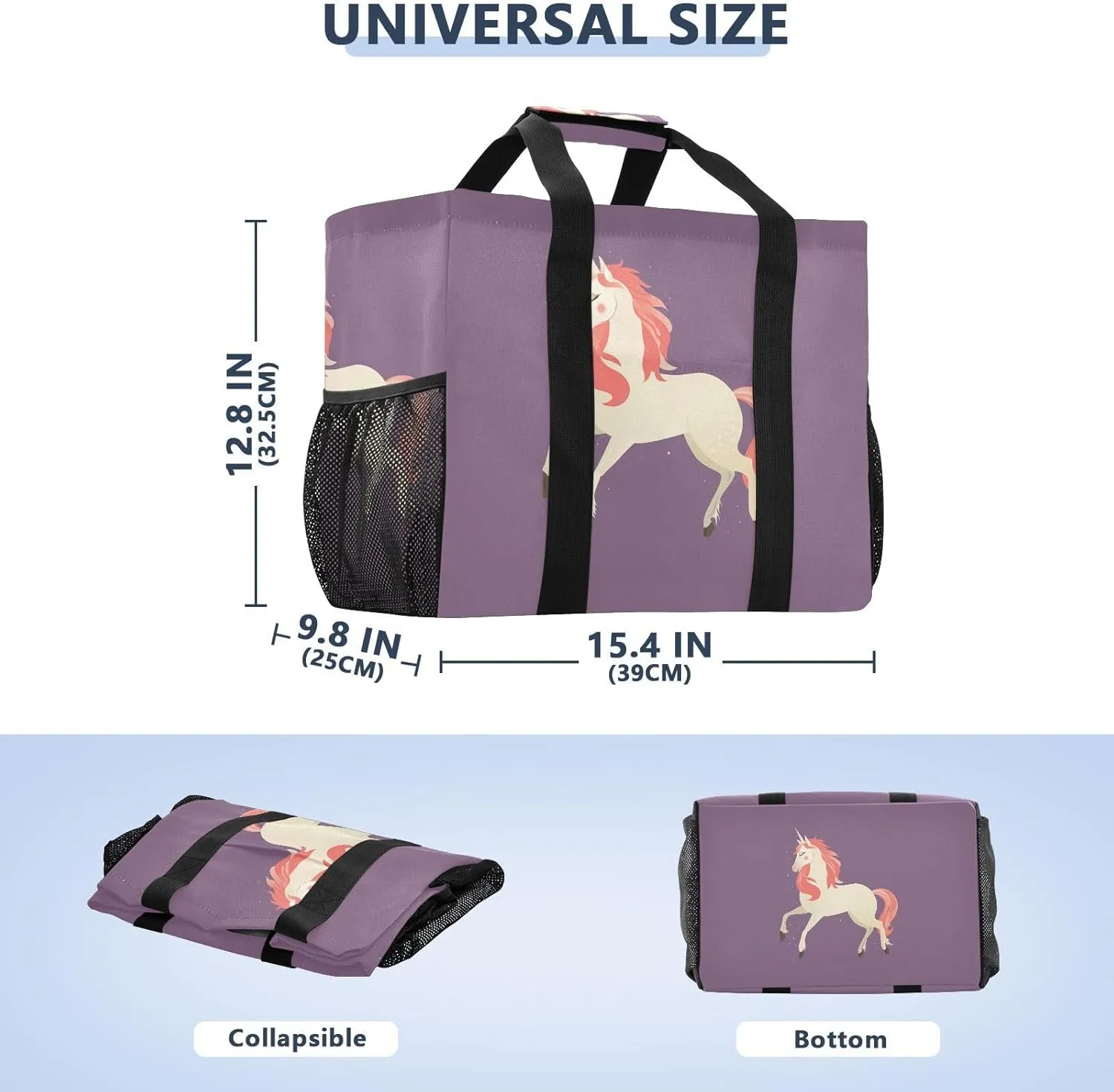 Foldable Grocery Reusable Tote Grocery Bag, Travel Canvas Shoulder Bags, Large Casual Laundry Pool Beach Bag