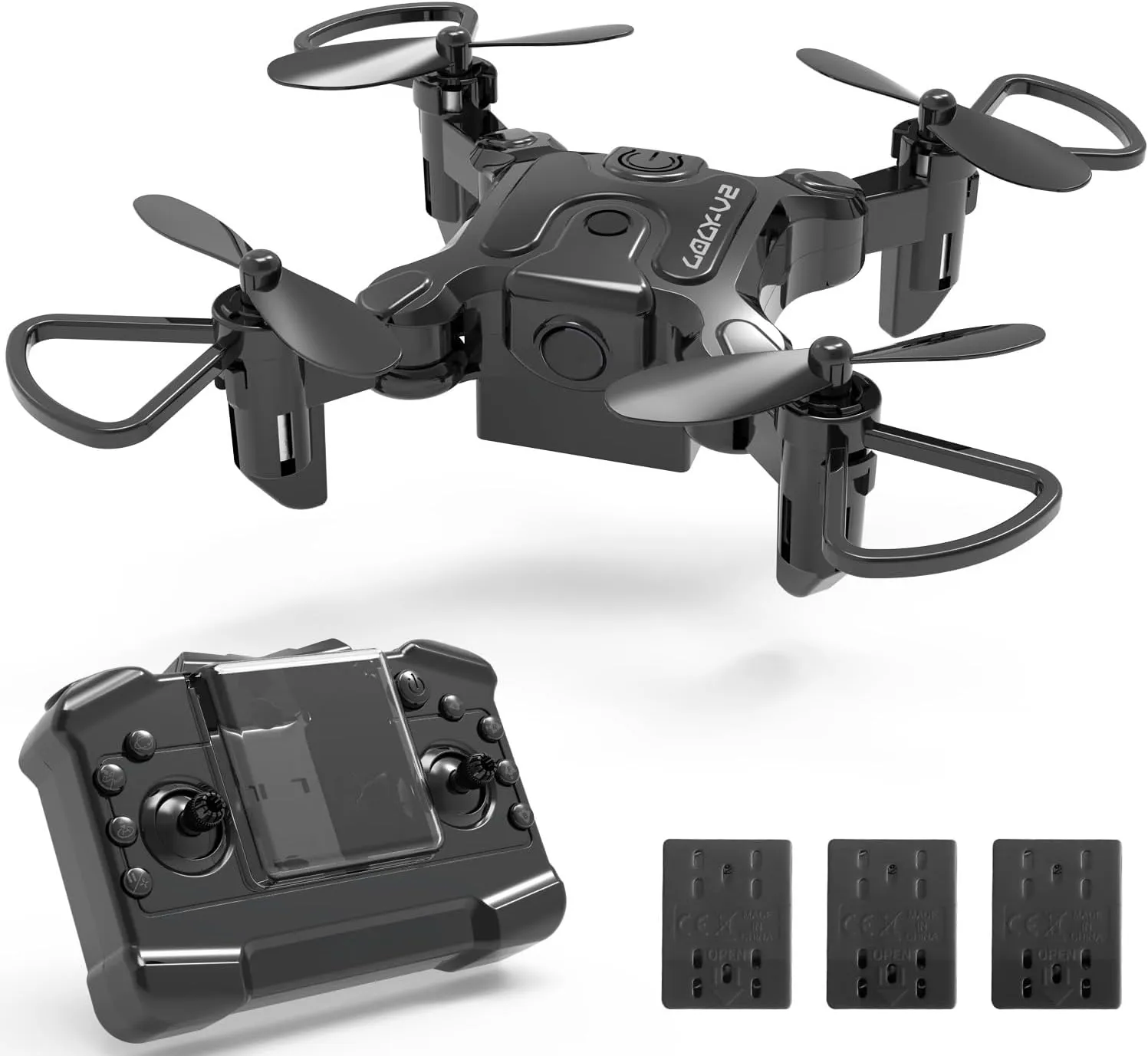 Foldable Mini Drone for Kids Toys,V2 Nano Pocket RC Quadcopter for Beginners Gift,with 3 Batteries,Altitude Hold, Headless Mode,3D Flips, One Key Return,3 Speed Modes,Easy Fly