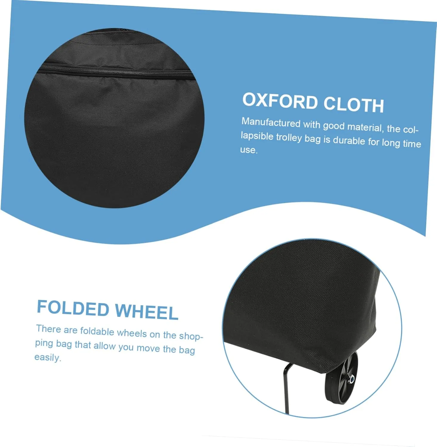 Foldable Wheel Storage Bag Tote Bags Trolley Sleeve for Laundry Cart Moving Bag Carts Wheels for Shopping