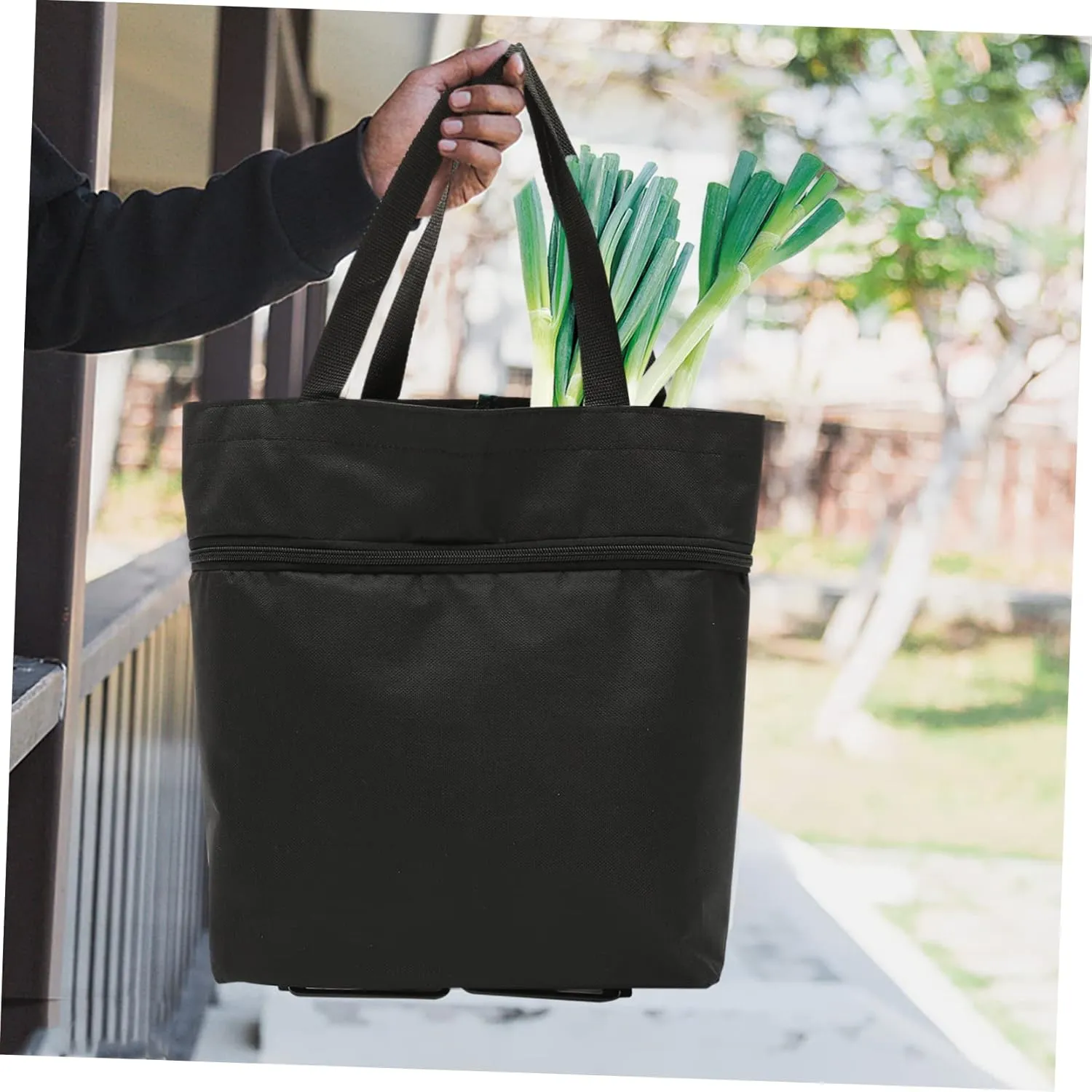 Foldable Wheel Storage Bag Tote Bags Trolley Sleeve for Laundry Cart Moving Bag Carts Wheels for Shopping