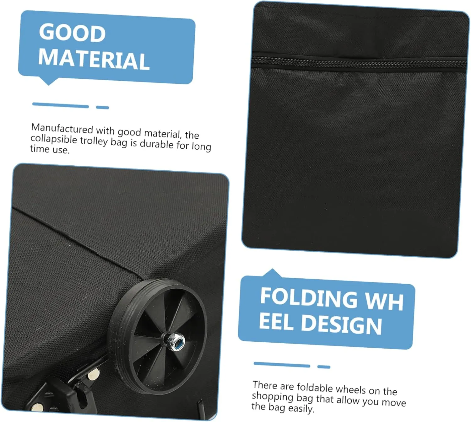 Foldable Wheel Storage Bag Tote Bags Trolley Sleeve for Laundry Cart Moving Bag Carts Wheels for Shopping