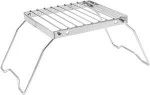 Folding Campfire Grill Foldable Burner Stove Stand Campfire Stand for Backpacking