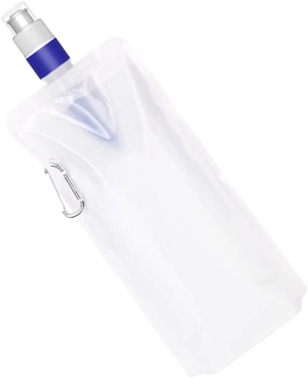 Folding Water Pouch Portable Water Container for Hiking Camping and Outdoor Activities Lightweight Durable Pe Material for Daily Use and Survival Situations