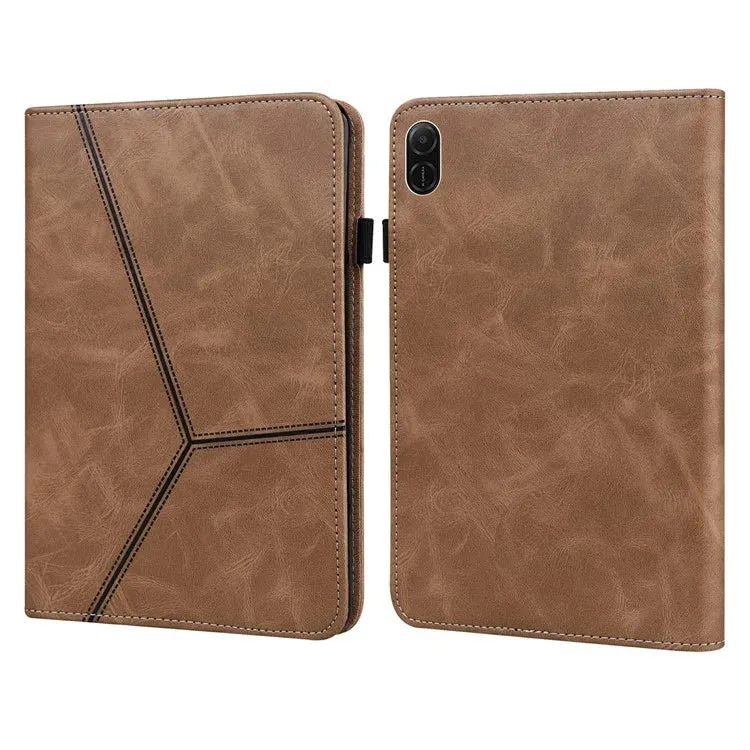 For Honor Pad X8a Case Line Imprinted PU Leather Card Holder Tablet Stand Cover
