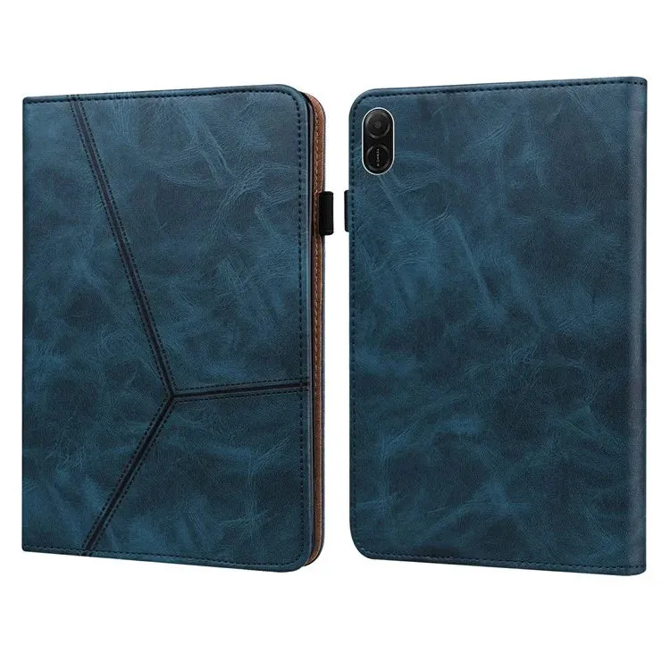 For Honor Pad X8a Case Line Imprinted PU Leather Card Holder Tablet Stand Cover