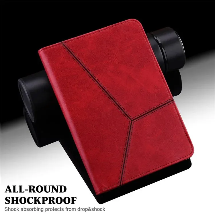 For Honor Pad X8a Case Line Imprinted PU Leather Card Holder Tablet Stand Cover