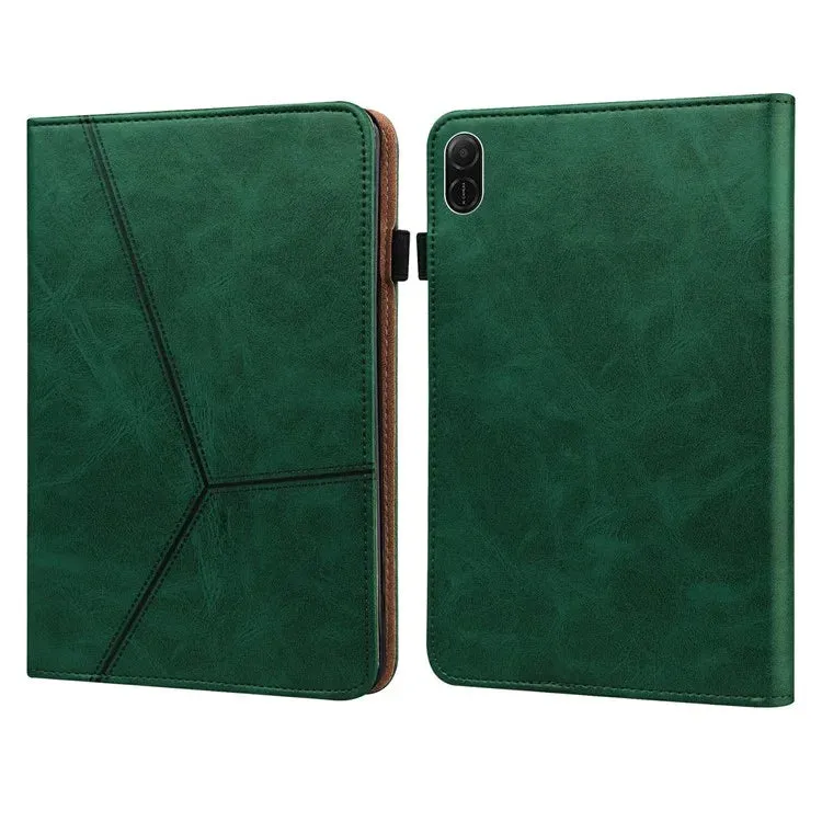 For Honor Pad X8a Case Line Imprinted PU Leather Card Holder Tablet Stand Cover