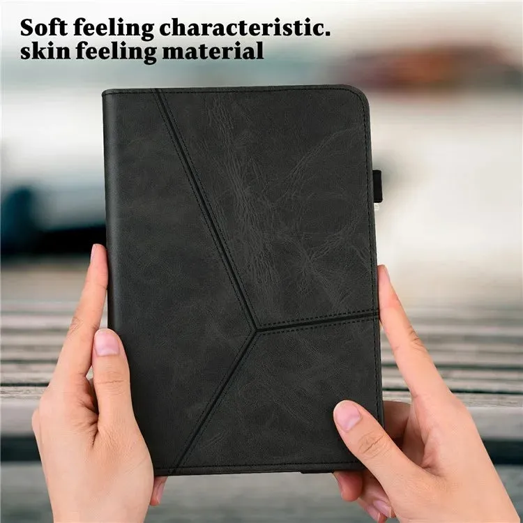 For Honor Pad X8a Case Line Imprinted PU Leather Card Holder Tablet Stand Cover
