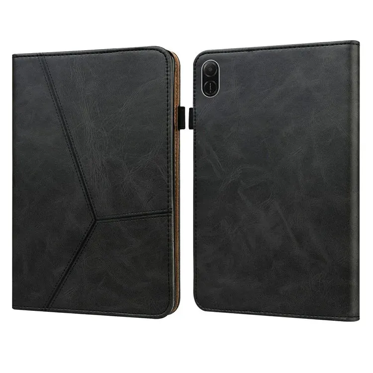 For Honor Pad X8a Case Line Imprinted PU Leather Card Holder Tablet Stand Cover