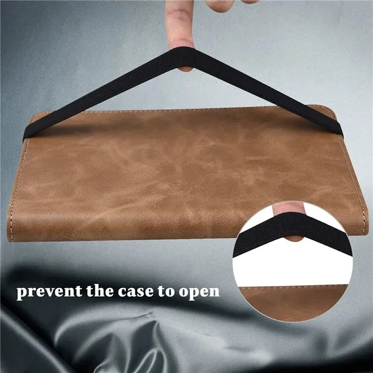 For Xiaomi Pad 7 Pro  /  Pad 7 Case Line Imprinted PU Leather Card Holder Tablet Stand Cover
