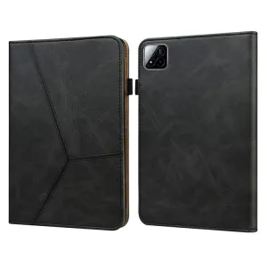 For Xiaomi Pad 7 Pro  /  Pad 7 Case Line Imprinted PU Leather Card Holder Tablet Stand Cover
