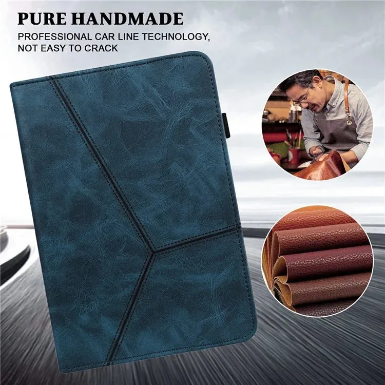 For Xiaomi Pad 7 Pro  /  Pad 7 Case Line Imprinted PU Leather Card Holder Tablet Stand Cover