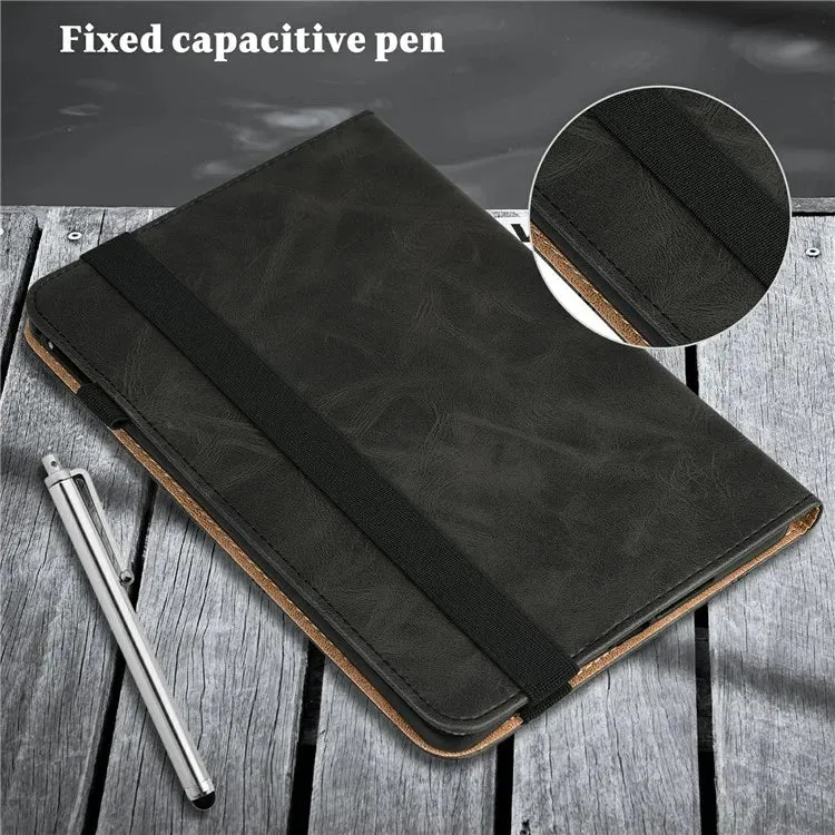 For Xiaomi Pad 7 Pro  /  Pad 7 Case Line Imprinted PU Leather Card Holder Tablet Stand Cover