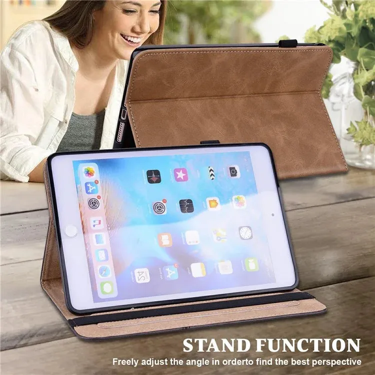 For Xiaomi Pad 7 Pro  /  Pad 7 Case Line Imprinted PU Leather Card Holder Tablet Stand Cover