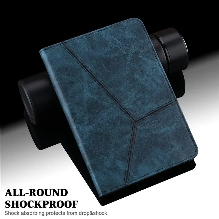 For Xiaomi Pad 7 Pro  /  Pad 7 Case Line Imprinted PU Leather Card Holder Tablet Stand Cover