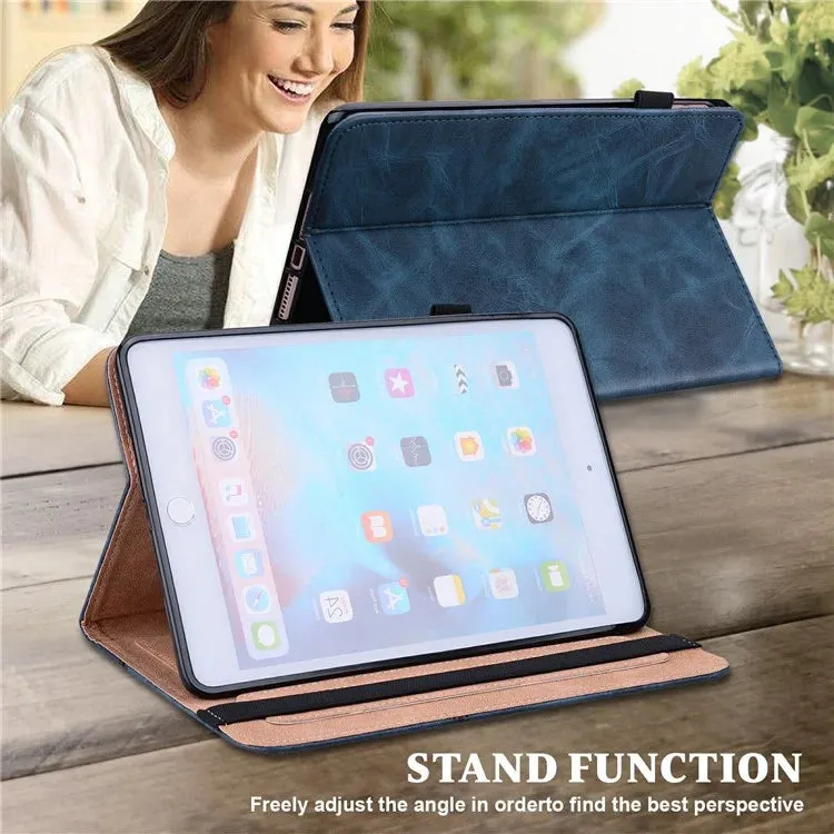 For Xiaomi Pad 7 Pro  /  Pad 7 Case Line Imprinted PU Leather Card Holder Tablet Stand Cover