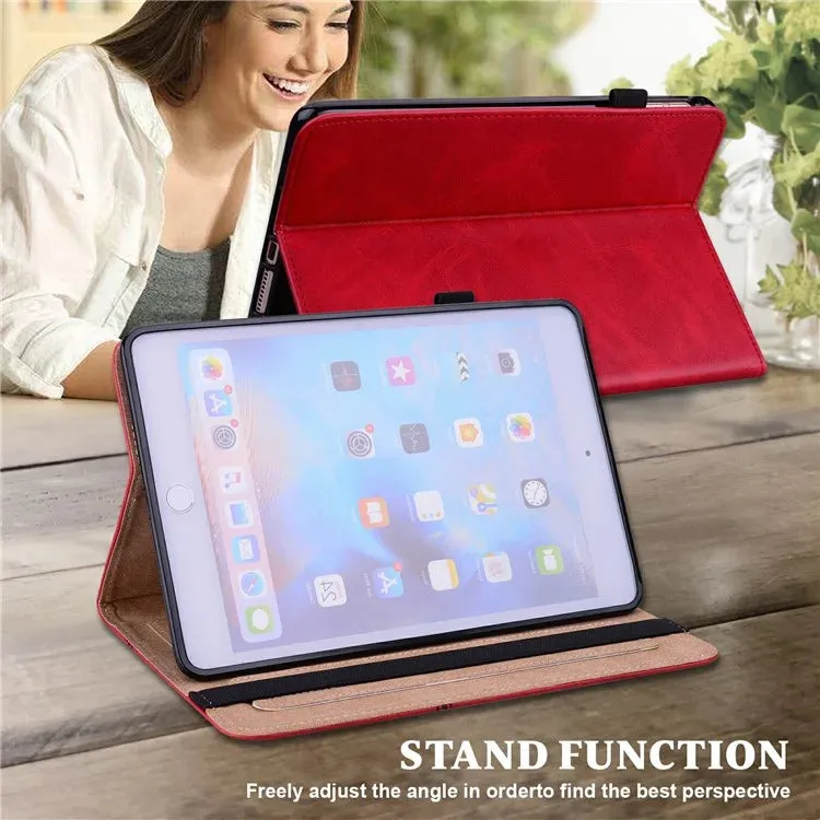 For Xiaomi Pad 7 Pro  /  Pad 7 Case Line Imprinted PU Leather Card Holder Tablet Stand Cover